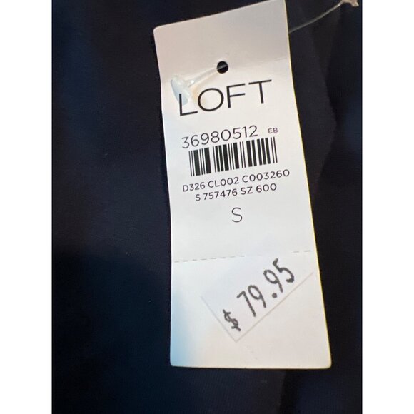 Ann Taylor Loft Womens Straight-Leg Navy Pants Size Small New With Tags - Picture 6 of 8